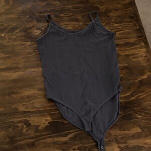 GAP Charcoal Ribbed Bodysuit